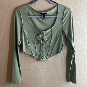 Forever 21, Green Long-sleeve, Size L